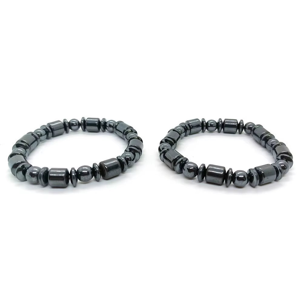 Unisex Black Stone Magnetic Therapy Bracelet – Slimming, Body Shaping & Wellness Beads Jewelry
