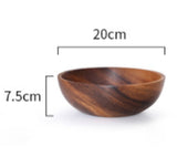 Load image into Gallery viewer, Kitchen Natural Wooden Bowl Household Fruit Bowl Salad Bowl for Home Restaurant Food Container Wooden Utensils Note the Size Hot