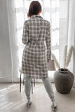 Load image into Gallery viewer, Plaid Button-Front Midi Dress