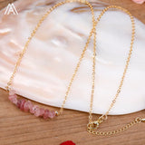 Load image into Gallery viewer, Reiki Healing Natural Crystal Necklace Irregular Chips Citrines Roses Quartz Amazonite Agates Tourmaline Stone Pendant Necklace