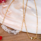 Load image into Gallery viewer, Reiki Healing Natural Crystal Necklace Irregular Chips Citrines Roses Quartz Amazonite Agates Tourmaline Stone Pendant Necklace