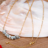 Load image into Gallery viewer, Reiki Healing Natural Crystal Necklace Irregular Chips Citrines Roses Quartz Amazonite Agates Tourmaline Stone Pendant Necklace