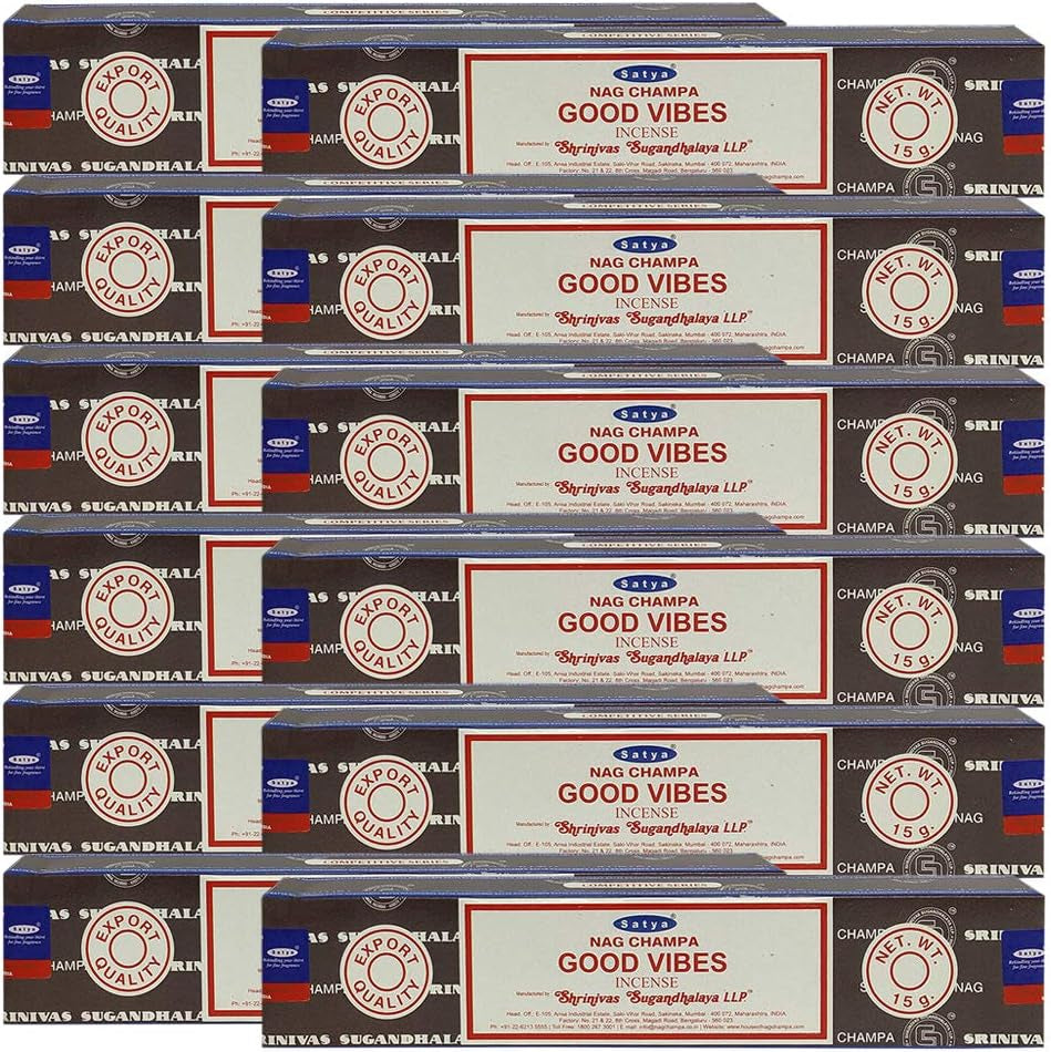 Good Vibes Incense Sticks & Holder Bundle – Satya Incense with Trumiri Holder