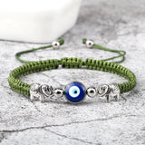 Load image into Gallery viewer, Turkish Evil Eye Bracelet – Braided Red String Elephant Charm Bracelet