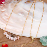 Load image into Gallery viewer, Reiki Healing Natural Crystal Necklace Irregular Chips Citrines Roses Quartz Amazonite Agates Tourmaline Stone Pendant Necklace