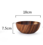 Load image into Gallery viewer, Kitchen Natural Wooden Bowl Household Fruit Bowl Salad Bowl for Home Restaurant Food Container Wooden Utensils Note the Size Hot