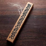 Load image into Gallery viewer, Natural Bamboo Incense Holder – Japanese Style Anti-Ash Ash Catcher