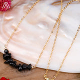 Load image into Gallery viewer, Reiki Healing Natural Crystal Necklace Irregular Chips Citrines Roses Quartz Amazonite Agates Tourmaline Stone Pendant Necklace