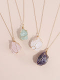 Load image into Gallery viewer, Raw Chakra Stone Pendant Necklace