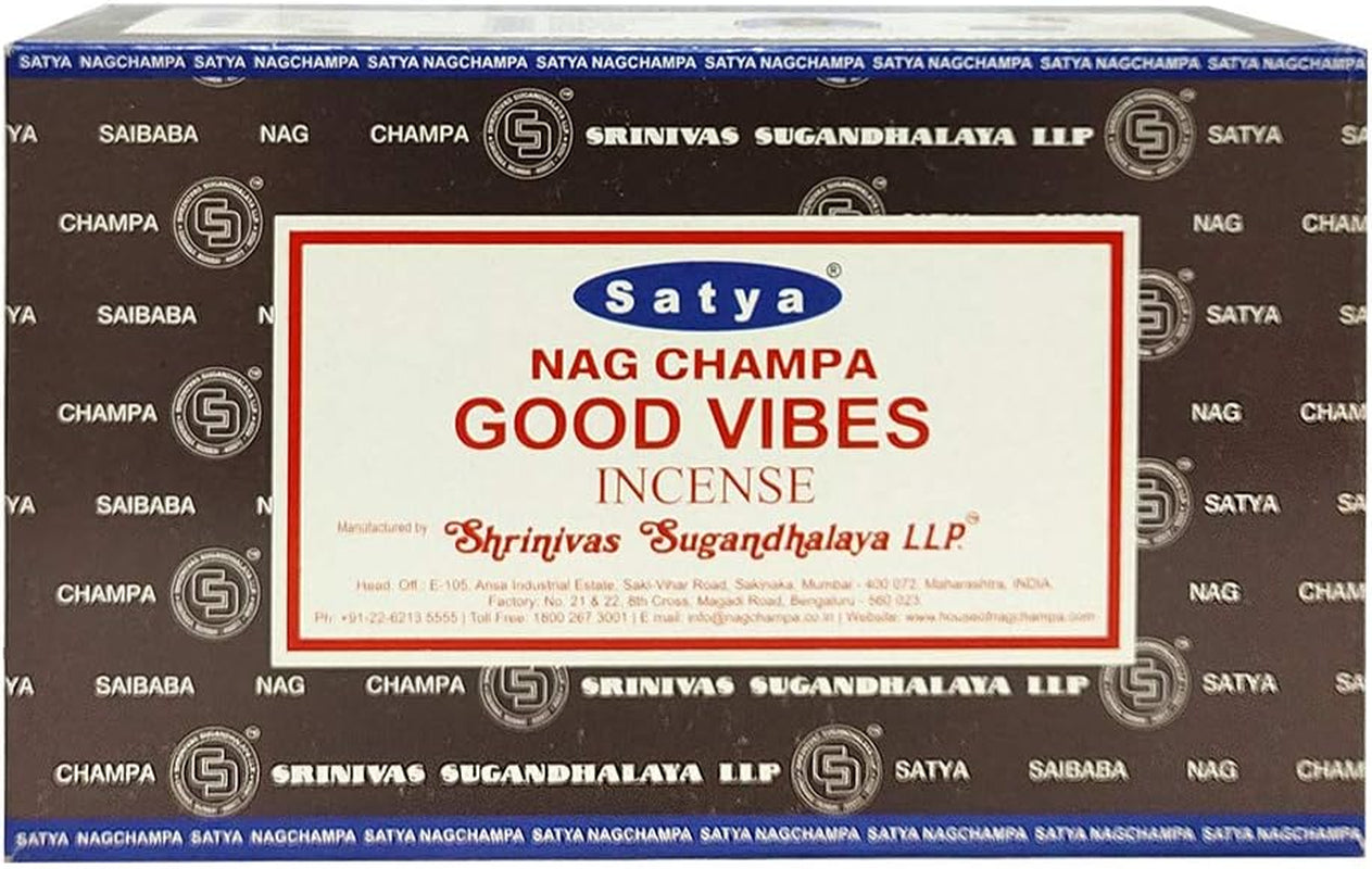 Good Vibes Incense Sticks & Holder Bundle – Satya Incense with Trumiri Holder