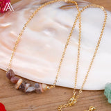 Load image into Gallery viewer, Reiki Healing Natural Crystal Necklace Irregular Chips Citrines Roses Quartz Amazonite Agates Tourmaline Stone Pendant Necklace