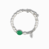 Load image into Gallery viewer, 18K Dongling Jade &amp; Pearl Harmony Bracelet