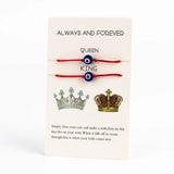 Load image into Gallery viewer, Blue Evil Eye Charms Bracelet Red String Thread Rope Couple Bracelet Wish Card Jewelry for Women Men Adjustable CN219