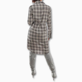 Load image into Gallery viewer, Plaid Button Midi Dress
