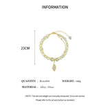 Load image into Gallery viewer, Women’s Green Jade Bracelet – Double Chain Gold Leaf Bangle, Elegant Chinese Style Jewelry Gift