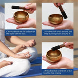 Load image into Gallery viewer, Tibetan Singing Bowl Set – Meditation &amp; Sound Healing Bowl with Cushion and Mallet