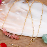 Load image into Gallery viewer, Reiki Healing Natural Crystal Necklace Irregular Chips Citrines Roses Quartz Amazonite Agates Tourmaline Stone Pendant Necklace