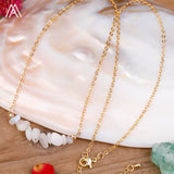 Load image into Gallery viewer, Reiki Healing Natural Crystal Necklace Irregular Chips Citrines Roses Quartz Amazonite Agates Tourmaline Stone Pendant Necklace