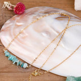 Load image into Gallery viewer, Reiki Healing Natural Crystal Necklace Irregular Chips Citrines Roses Quartz Amazonite Agates Tourmaline Stone Pendant Necklace