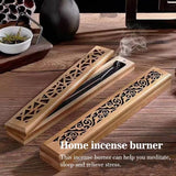 Load image into Gallery viewer, Natural Bamboo Incense Holder – Japanese Style Anti-Ash Ash Catcher