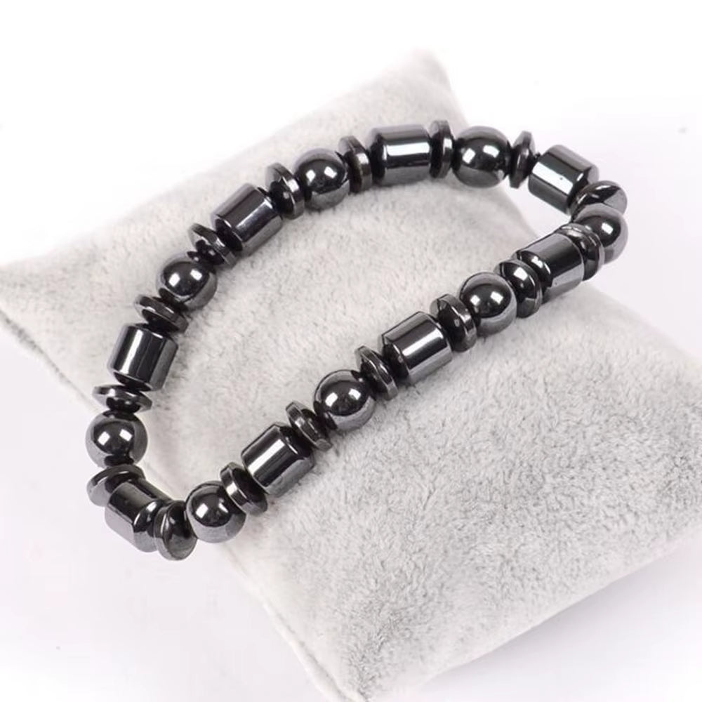 Unisex Black Stone Magnetic Therapy Bracelet – Slimming, Body Shaping & Wellness Beads Jewelry