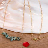 Load image into Gallery viewer, Reiki Healing Natural Crystal Necklace Irregular Chips Citrines Roses Quartz Amazonite Agates Tourmaline Stone Pendant Necklace