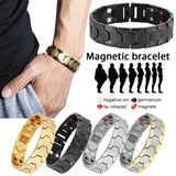 Load image into Gallery viewer, Men’s Magnetic Therapy Bracelet – Lymphatic Detox, Arthritis Relief &amp; Slimming Bangle (Zinc Alloy, 21.5cm)