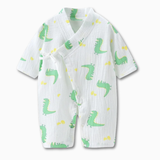 Load image into Gallery viewer, Baby Muslin Cotton Jumpsuit – Long Sleeve Romper (0–24M)